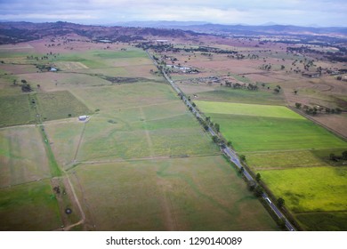 Hot Air Ballon View Fields And Rural Areas Gold Coast Queensland Australia