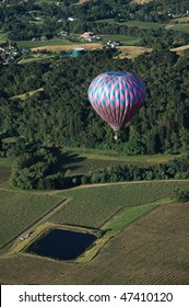 Hot Air Balloon above Napa Valley