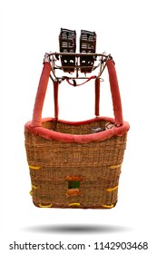Hot air balloon basket isolated on white background. This has clipping path.
