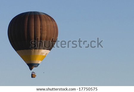 Hot air balloon in blue sky