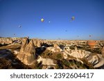 hot air balloon, capadocia, 
Türkiye, subway city.