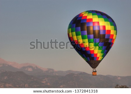 Hot air balloon in Colorado Springs CO for Labor Day lift off.