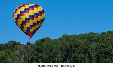 Hot Air Balloon Drifting Slowly 