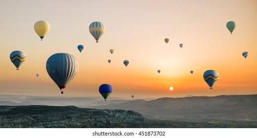 Hot Air Balloon Flight  / Goreme  /  Cappadocia  / Turkey