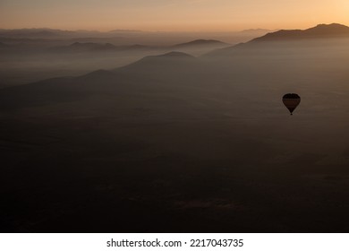 Hot Air Balloon Flight At Sunrise Near Marrakech, Morocco