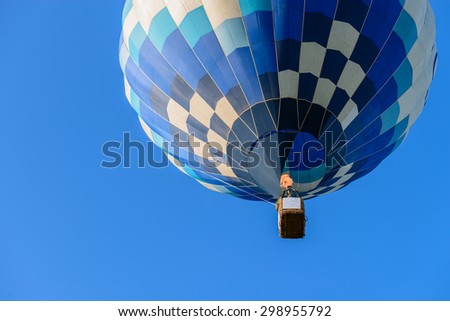 Hot air balloon flight view from below