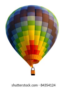 Hot air balloon, isolated against background - Shutterstock ID 84354124
