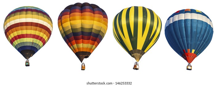 Hot Air Balloon Isolated On White Background