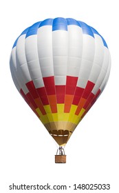 Hot Air Balloon Isolated On White Background.