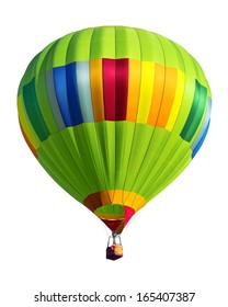 Hot Air Balloon Isolated On White Background