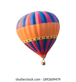 Hot Air Balloon Isolated On White Background