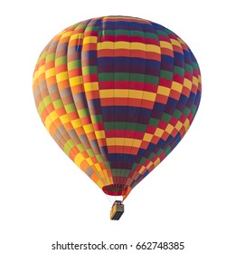 Hot air balloon isolated on white background. - Shutterstock ID 662748385