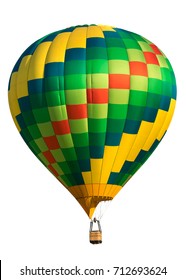 Hot Air Balloon Isolated On White Background