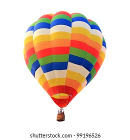 Hot Air Balloon Isolated White Background