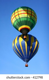 Hot Air Balloon Morning Blue Sky Stock Photo 412798 | Shutterstock