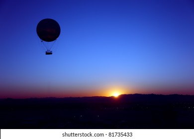 Hot air balloon sunrise.