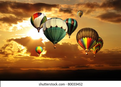 Hot air balloons - Powered by Shutterstock