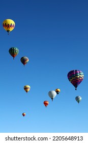 Hot Air Balloons At Albuquerque Balloon Festival, New Mexico.