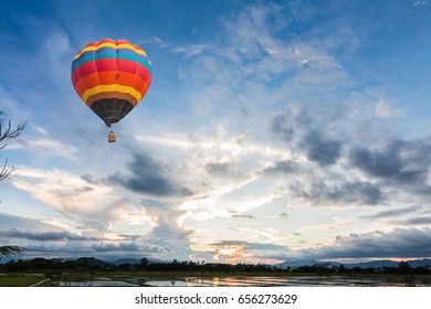 Hot Air Color Balloon Twilight Water Stock Photo 656273629 | Shutterstock