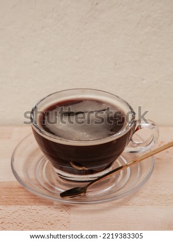 Hot Americano, black coffee with aroma