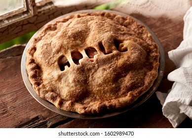 Hot Apple Pie On Window Sill