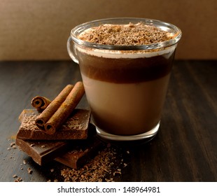 Hot chocolate with cream and cinnamon - Powered by Shutterstock