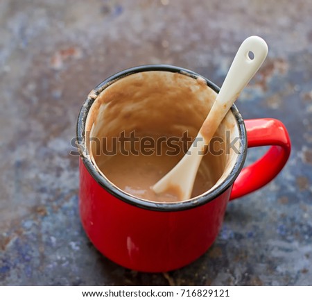 Hot Chocolate Mug on the grounge background