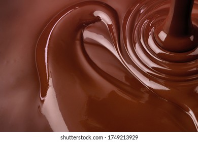 scharfe Schokoladensirup-Füllung, süßer Lebensmittelhintergrund