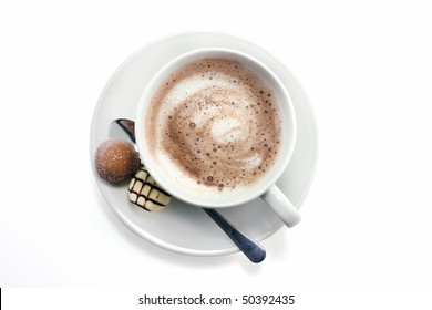 Hot Chocolate And Truffles Viewed From Above