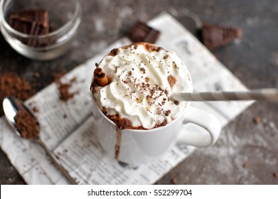 hot chocolate with whipped cream - Powered by Shutterstock
