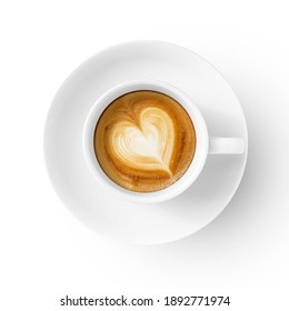 Hot Coffee Cupcappuccino Espresso Top View Stock Photo 1892771974 ...