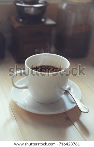 Similar – Image, Stock Photo Cup of coffee with milk