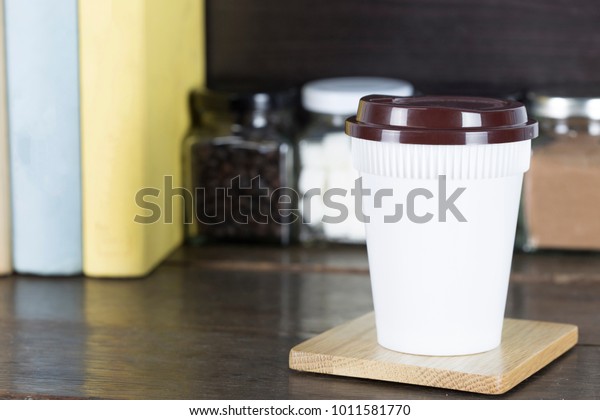 hot coffee in plastic cup