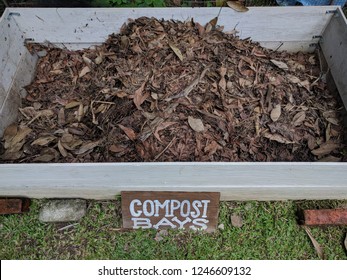 Hot Composting Box In The Garden