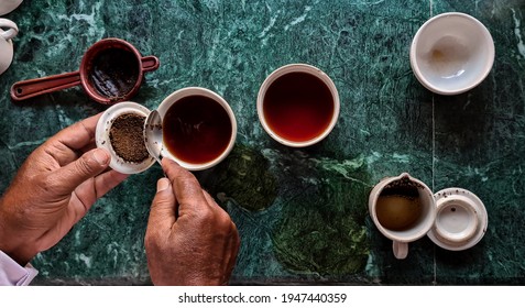 Hot Cut Of Tea Freshly Served In The Tea Estate Of Assam