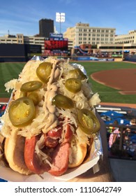 Hot Dog At Baseball Park