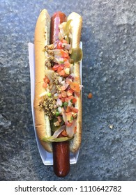 Hot Dog At Baseball Park