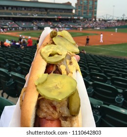 Hot Dog At Baseball Park