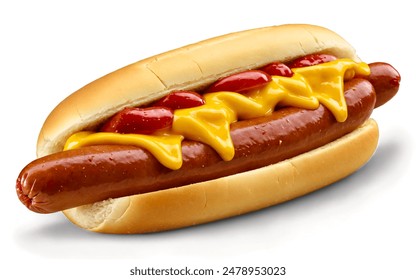 Hot Dog with Cheese and Ketchup - Powered by Shutterstock