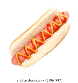 Hot Dog Over White Background Stock Photo (Edit Now) 88963303