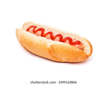 Hot Dog Over White Background Stock Photo (Edit Now) 88963303