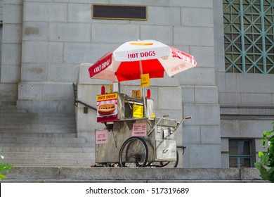 hot dogs cart in downtown Los Angeles, California - Powered by Shutterstock