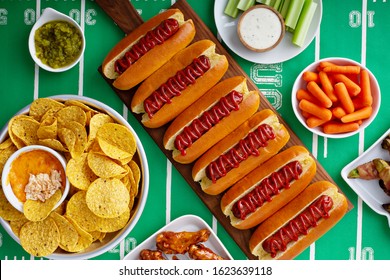 Hot dogs for game day, super bowl food