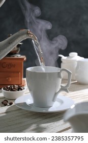 hot drink on the table