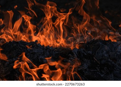 Hot Fire flame closeup background