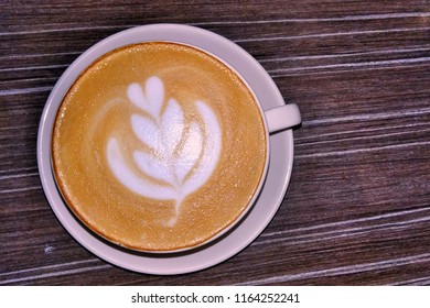 Hot flatwhite coffee