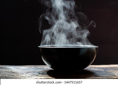 Bowl Hot Soup On Black Background Stock Photo 307051799 | Shutterstock