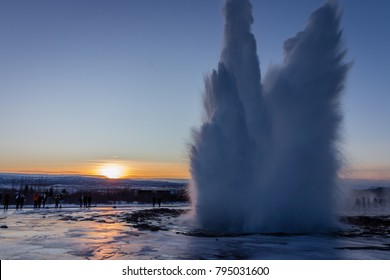 Hot Geysir In Iceland