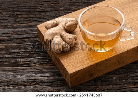 Hot ginger root drink - Zingiber officinale.