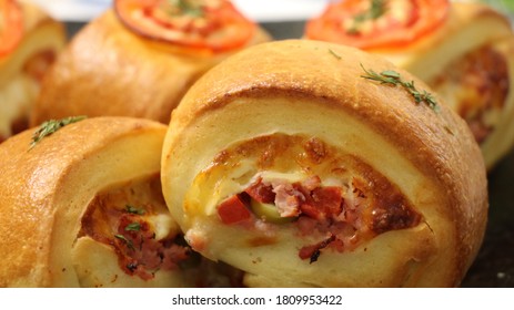 Hot Ham And Cheese Pinwheels